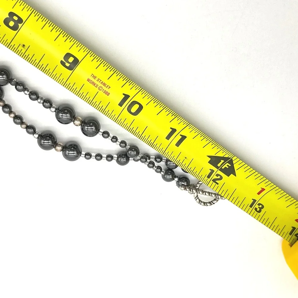 Naga Carved Shell Warrior Pendant Hematite Bead‎ Statement Necklace